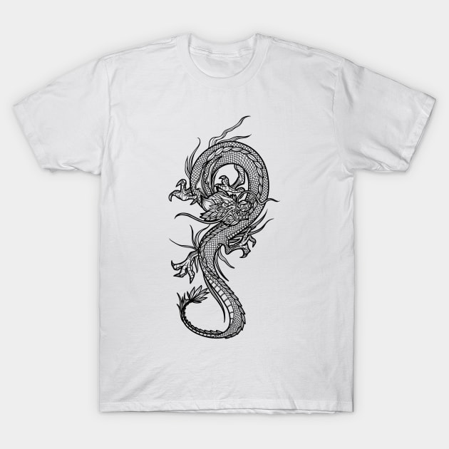 Hidden Dragon T-Shirt by P7 illustrations 